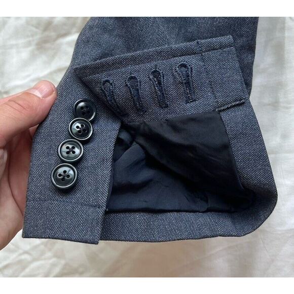 TS(S) Japan Navy Herringbone 4-Button Jacket Men’s 2/M Military Cargo Blazer EUC - Picture 5 of 11